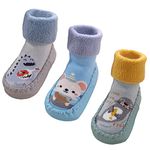 Happy Cherry Newborn Cotton Sock Boots Infant Toddler Floor Socks Indoor Winter House Slipper Shoes Socks 12-18 Months