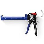 WORKPRO Sealant Caulking Gun-9:1 & 18:1 Thrust Ratio Adjustable, Dripless Silicone Gun, Manual Cartridge Rod Cradle