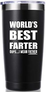 World's Best Farter I Mean Father Tumbler.Dad Gifts from Daughter and Son.Birthday Gifts, for New Dad,Father,Husband,Men Travel Mug(Black)