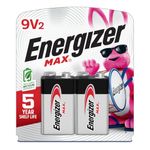 Energizer MAX 9V Batteries (2 Pack), 9 Volt Alkaline Batteries