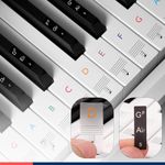 11 Strokes Piano Stickers Labels for 37, 49, 54, 61, 88 Keys Keyboard Stickers | for Piano for Adults/Kids | Ideal for Yamaha, Casio, Juarez, Roland, Korg Piano Keyboard