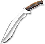 WARIVO Handmade D2 Kukri Knife - 15 Inch Fixed Blade Full Tang Machete for survival Clearing Bush, Yard Work, Gardening, Camping, Hiking, and Bushcraft Outdoor Activities