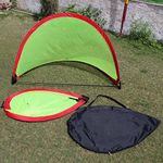 Roxan Model Pop Up Goal Pair Portable Soccer Goals with Carry Bag Long Life Durable Frame Quick Setup Easy Fold (Color May Vary)