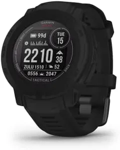 Garmin Instinct 2 Solar, Tactical-Edition, GPS Outdoor Watch, Solar Charging Capabilities, Multi-GNSS Support, Tracback Routing, Black