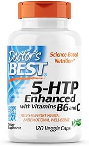 Doctor's Best 5-HTP Enhanced with Vitamins B6 and C, Non-GMO, Vegan, Gluten Free, Soy Free, 120 Veggie Caps