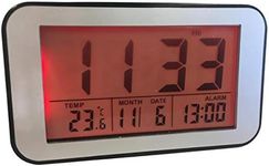 Unity LCD Alarm Clock-49022, Matte Black, 12 x 7 x 5 cm