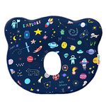 OYO BABY Memory Foam Baby Head Shaping Pillow, Baby Pillow for Preventing Flat Head Syndrome, 25 cm X 21 cm X 4.2 cm, 0months+, Sky Print