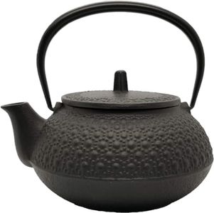 Iwachu 12804 Iron Bottle Teapot Type 5 New Tortoise Shell Black Baked 1.2 gal (0.65 L), No Enamel, Direct Fire, Nambu Ironware
