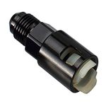 Aluminum 6 an Male to 5/16'' 5/16 inch Female EFI Push-On Quick Connect Adaptor to AN6 JIC Straight -6 an Fuel Line/Rail Hose Fitting,Black