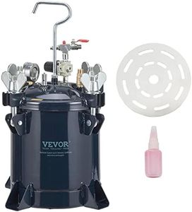 VEVOR Spray Tank 10L/2.5gal Air Pressure Pot for Resin Casting, Metal Rack & Leak Repair Sealant for Industry Home Decor Architecture Construction Automotive Painting, 70PSI Max, Black