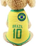 GabeFish Dog World Cup T Shirt Pets Football Jersey Sports Soccer National Team Vest Cat Summer Cool Clothes Apparel Brazil Medium