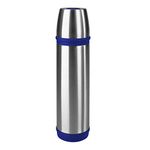 Emsa 502472 Captain insulated flask, screw cap, 500 ml, stainless steel/blue