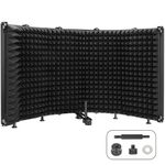 YGM Acoustic Foams® Portable 5 Panel Foldable Isolation Shield for Microphone (For Youtubers and Musicians)