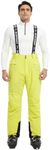 fit space Men's Ski Snow Pants Waterproof 15,000mm Removable Stretch Suspenders Insulated Winter Alpine Pants (Lemon,XX-Large)