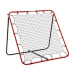 KAIHAOWIN Soccer Rebound Net, 4'x4' Steel Soccer Rebounder, Bounce Back Net for Backyard Soccer Practice Training-Adjustable Angle