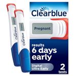 Clearblue Early Detection Pregnancy Test – Digital Ultra Early (10 MIU/ml), No Test Can Tell You Sooner – 2 Digital Tests, Packaging May Vary