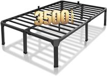 ROIL 14 Inch Queen Platform Bed Frame, No Box Spring Needed Heavy Duty Metal Black BedFrame with Steel Slats Noise Free