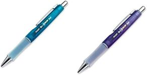 (2) PILOT Dr. Grip Refillable & Retractable Gel Ink Rolling Ball Pen, Fine Point, Purple Barrel, Black Ink (36261) & Blue Barrel, Black Ink, Single Pen (36260)