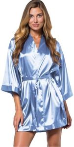 Turquaz Women's Bride Bridesmaids Robe - Satin Kimono Robes for Wedding & Bridal Party Silk Like Lightweight Robes for Women