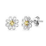 Philip Jones Daisy Stud Earrings Created with Zircondia® Crystals