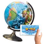 BIG MINDS - Interactive Globe | Globe Lamp Night & Day Modes | Globe For Kids | Globes Of Earth Led Light | World Globe For Kids 8 Years Old And Above Interactive | Kids Glove