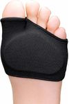 forefoot pads for pain relief hallux valgus support for bunion forefoot Sleeve pads, metatarsal pads for men and women with ball of foot cushion (1 pair) (Black)