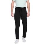 Poomer Men's Premium Cotton Solid Track Pants Jet Black