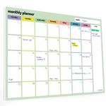 Monthly Planner Pad – A4 Undated Calendar and Scheduler - 52 thick 100gsm sheets for work, study and home planning