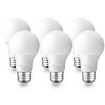 Mastery Mart Dimmable Light Bulbs, 60W Equivalent 9.5 Watt, E26 Standard Bulb Base A19, 5000K Daylight White, 9.5 Watt [60W Equivalent], 800 Lumens for Home & Office, UL Listed, 6 Pack