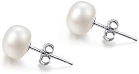 Small 6MM White Real Pearl Earrings