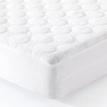 GRSSDER Waterproof Pack and Play Mattress Protector, Extra Soft and Breathable Pack n Play Sheets, Machine Washable Mini Crib Mattress Pad Cover for Size 39" x 27", White Circular Pattern