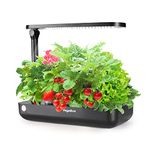 Vegebox Hydroponics Growing System - Indoor Herb Garden, Smart Garden Starter Kit with LED Grow Lights for Home Kitchen, Plant Germination Kits (9 pods, White)