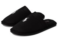 POLO RALPH LAUREN Men's Klarence Scuff Slipper, Black/Cream, 9 UK