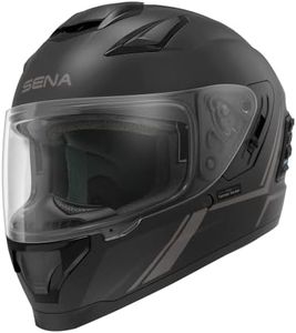 Sena Stryker Full Face Smart Helmet with Integrated Mesh and Bluetooth Communications, LED Taillight, and Sound by Harman Kardon, DOT (Matte Black, Small)