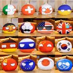 16pcs Country Ball Plushies Country Ball Polish Ball Plush Toy Anime Short Plush Toy Mini Pendant Cosplay Children's Birthday Gift 10 cm