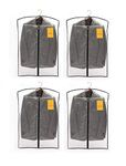 Srajanaa Transparent Men's Blazer Coat Suit Bag Cover Fold-over Breathable Garment Plastic Storage Bag (4 Piece)