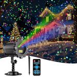 Laser Christmas Projector Lights Outdoor, 3 Color Laser Light Projector, Firefly Lights Show with RF Remote, Waterproof, Indoor Holiday Decoration, Christmas Gift, Wedding, Home Decor, Party, Garden