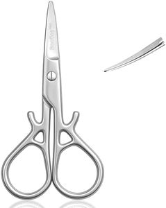 Beetles Pro Curved Cuticle Scissors, Multi-Purpose Premium Stainless Steel Nail Scissors for Nail Paper Forms Stickers False Tips Manicure Art Tool Extra Sharp Blades Cuticle