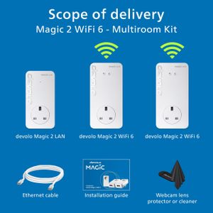 devolo Magic 2 WiFi 6 Powerline Kit – High-Speed Mesh Network