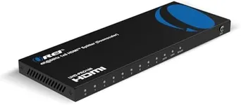OREI 4K 1 in 8 Out HDMI Splitter 4:4:4 8-bit - HDMI 2.0, HDCP 2.2, 18 Gbps, 4K @ 60Hz HDMI Duplicator/Distributor UltaHD High Resolution (1x8)
