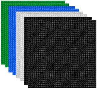 8 Pack Classic Baseplates Building Board for Building Bricks, Compatible with Lego, Platforms Base Plates, Building Sheet for Table Build on Mat Building Accessories for Boys Teens Adults, 10" x 10"