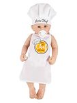 Style Secrets Little Chef Polycotton White Chef Apron and Cap Costume for Babies/Kids Photoshoot, Cooking, Art & Craft, Fun Activities Etc. (7-10 Years)