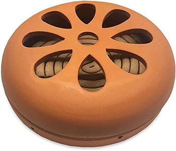 Waxworks Citronella Mosquito Coils with Terracotta Vessel – Plant-Based Outdoor Coil Solution – Up to 7-Hour Burn Per Coil – Fragrant Outdoor Ambience for Patios & Camping – 6-Pack Mosquito Coils