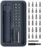 HOTO Electric Screwdriver Kit, Upgraded 25-Piece Bits, Magnetic Lid, Rechargeable Cordless Screwdriver with 3 Torque Settings, 1500mAh Battery, LED Light, Ideal for Assembling Furniture, Home Repair