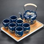 Japanese Tea Set, Black Glazed Tea 