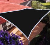 GREEN DECOR - HDPE Fabric Cotton Webbing Sun Shade Sails 85-90% Protection from Sun & UV Rays Ideal for Car Parking, Outdoor Garden, Balcony, Patio (Black Color, 10 X 21 Feet) Pack of 1 Piece