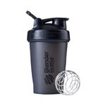 BlenderBottle Classic Loop Top Shaker Bottle, 20-Ounce, Full Color Black