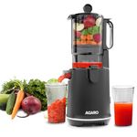 AGARO Regency Slow Juicer, 250 Watt AC Motor, Cold Pressed - Fruit, Vegetable Juicer & Nut Milks, Easy Assembly & Cleaning, Intelligent Safety Features & Auto Reverse, Stainless Steel Filter, BPA-Free