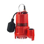 Red Lion RL-SC33T 115-Volt, 1/3 HP, 3350 GPH Cast Iron Sump Pump with Tethered Float Switch, 10-Ft. Cord, Red, 14942744