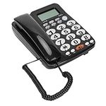 Big Button Corded Phone, Tilt Display LCD Screen Landline Telephone with Caller ID, Hands Free Call, No Disturb, for Home Desktop Corded Landline Telephone